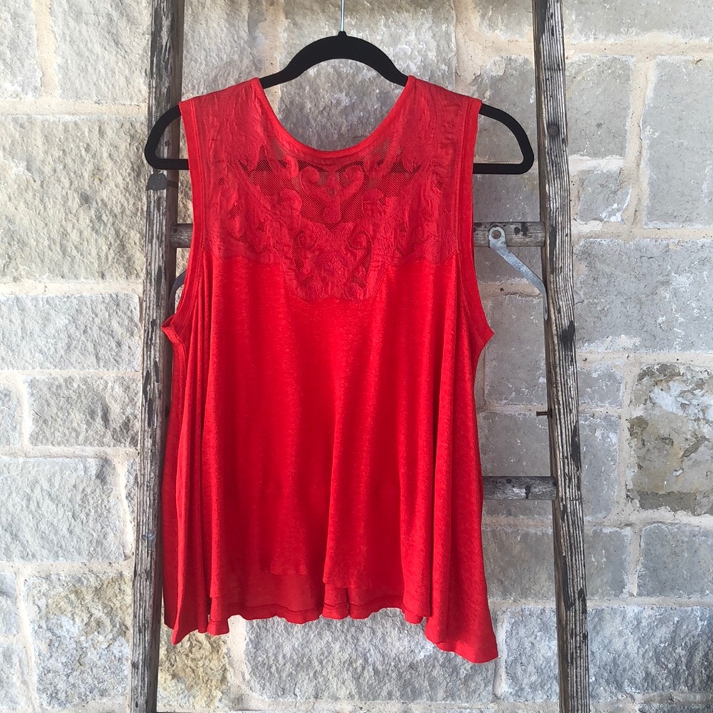 Free People Red Swing Tank